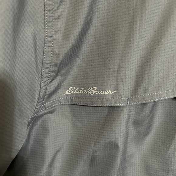 Eddie Bauer Men's Short Sleeve Woven Tech Shirt Size XXL Grey Hiking Fishing - Picture 6 of 10